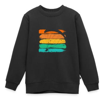 Gleitschirmflieger Bergsport Paragliding - Kinder Premium Organic Sweatshirt - Schwarz - Vorne - AI Model Kid Female (0cm)