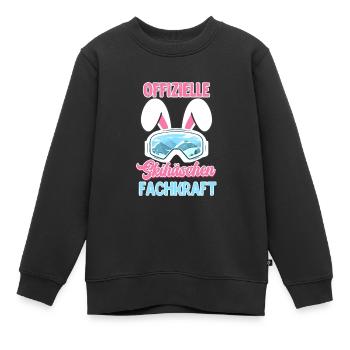 Spécialiste officiel du lapin de ski oreilles de lapin femme - Sweat Premium enfant bio - noir - Devant - AI Model Kid Female (0cm)
