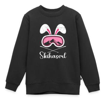 Skihaserl Skihasen Shirt Skihasen Apres Party - Kinder Premium Organic Sweatshirt - Schwarz - Vorne - AI Model Kid Female (0cm)