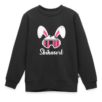 Skihaserl Skihasen Shirt Skihasen Apres Party - Kinder Premium Organic Sweatshirt - Schwarz - Vorne - AI Model Kid Female (0cm)