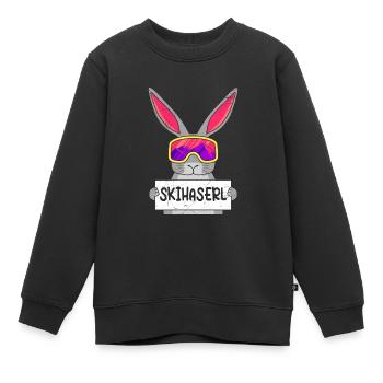 Skihaserl Skihasen Shirt Skihasen Apres Party - Kinder Premium Organic Sweatshirt - Schwarz - Vorne - AI Model Kid Female (0cm)