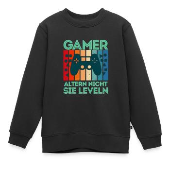 Gamer Altern nicht sie Leveln B-Day Video Spieler - Kinder Premium Organic Sweatshirt - Schwarz - Vorne - AI Model Kid Female (0cm)