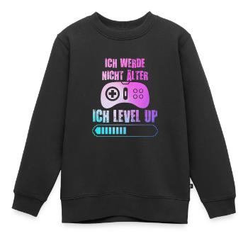 Video Spieler B-Day Werde nicht Älter Ich Level Up - Kinder Premium Organic Sweatshirt - Schwarz - Vorne - AI Model Kid Female (0cm)