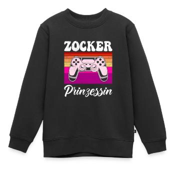 Gamer Princess Joueur vidéo Jeux vidéo - Sweat Premium enfant bio - noir - Devant - AI Model Kid Female (0cm)