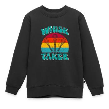 Bäcker Whisk Taker Backliebhaber Backen Teig - Kinder Premium Organic Sweatshirt - Schwarz - Vorne - AI Model Kid Female (0cm)