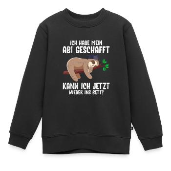 Lustig Abiturient Habe mein Abi Geschafft - Kinder Premium Organic Sweatshirt - Schwarz - Vorne - AI Model Kid Female (0cm)