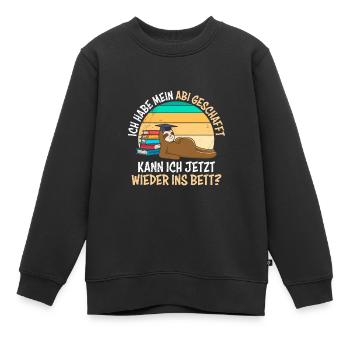 Lustig Abiturient Habe mein Abi Geschafft - Kinder Premium Organic Sweatshirt - Schwarz - Vorne - AI Model Kid Female (0cm)