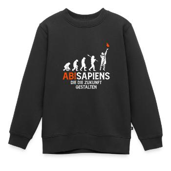 Abiturienten ABISAPIENS Die die Zukunft gestalten - Kinder Premium Organic Sweatshirt - Schwarz - Vorne - AI Model Kid Female (0cm)