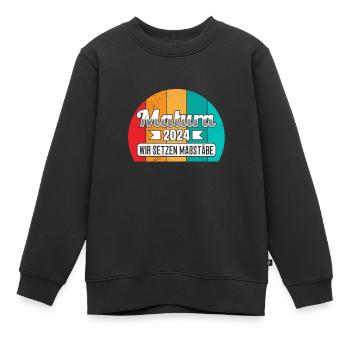 Maturité 2024 Certificat de fin d’études secondaires 2024 - Sweat Premium enfant bio - noir - Devant - AI Model Kid Female (0cm)