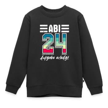 Tâche Abi 24 accomplie par les bacheliers en 2024 - Sweat Premium enfant bio - noir - Devant - AI Model Kid Female (0cm)