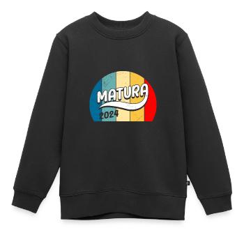 Maturité 2024 Certificat de fin d’études secondaires 2024 - Sweat Premium enfant bio - noir - Devant - AI Model Kid Female (0cm)