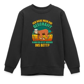 Abiturient Habe Mein Abi Geschafft Abschluss - Kinder Premium Organic Sweatshirt - Schwarz - Vorne - AI Model Kid Female (0cm)