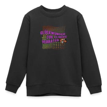 Glückwunsch zur Flucht Verräter Lustiges - Kinder Premium Organic Sweatshirt - Schwarz - Vorne - AI Model Kid Female (0cm)