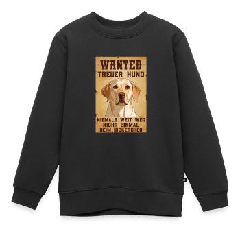Labrador Besitzer WANTED Labrador Lustiges - Kinder Premium Organic Sweatshirt - Schwarz - Vorne - AI Model Kid Female (0cm)