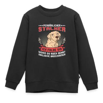 Labrador Hunde PERSÖNLICHER STALKER Lustiges - Kinder Premium Organic Sweatshirt - Schwarz - Vorne - AI Model Kid Female (0cm)