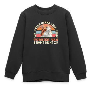 Turc Van AIMERAIT MAIS MON TURC VAN - Sweat Premium enfant bio - noir - Devant - AI Model Kid Female (0cm)