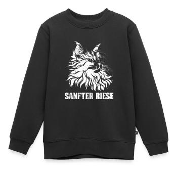 Maine Coon GENTLE GIANT Maine Coon Cats - Kids Premium Organic Sweatshirt - black - Front - AI Model Kid Female (0cm)