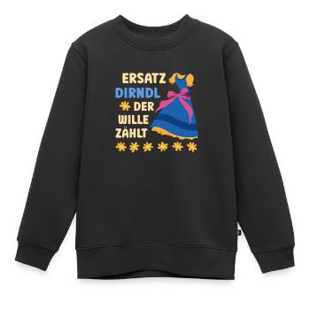 Festival folklorique de Munich SUBSTITUT DIRNDL LA VOLONTÉ COMPTE - Sweat Premium enfant bio - noir - Devant - AI Model Kid Female (0cm)