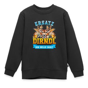 Festival folklorique de Munich SUBSTITUT DIRNDL LA VOLONTÉ COMPTE - Sweat Premium enfant bio - noir - Devant - AI Model Kid Female (0cm)