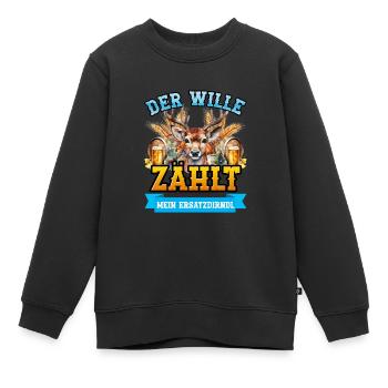 Festival folklorique de Munich LA VOLONTÉ COMPTE MON - Sweat Premium enfant bio - noir - Devant - AI Model Kid Female (0cm)