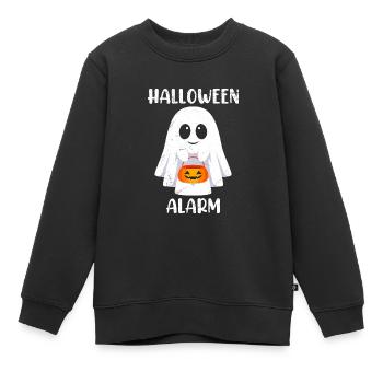Halloween Enfants Costume HALLOWEEN ALARM Drôle - Sweat Premium enfant bio - noir - Devant - AI Model Kid Female (0cm)