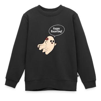 Halloween Kostüm Kinder FRÖHLICHES SPUKEN - Kinder Premium Organic Sweatshirt - Schwarz - Vorne - AI Model Kid Female (0cm)