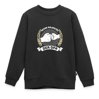 Opi SEINE MAJESTÄT DER OPA Lustiges Großvater - Kinder Premium Organic Sweatshirt - Schwarz - Vorne - AI Model Kid Female (0cm)