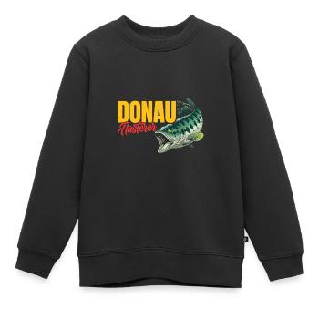 DONAU FLÜSTERER Angler Outfit Angeln Hobby - Kinder Premium Organic Sweatshirt - Schwarz - Vorne - AI Model Kid Female (0cm)