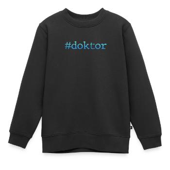 Doktorarbeit DOKTOR Doktorand Lustiges Doktor - Kinder Premium Organic Sweatshirt - Schwarz - Vorne - AI Model Kid Female (0cm)