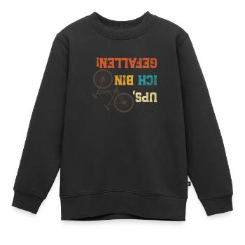 Radler UPS, ICH BIN GEFALLEN Radeln Lustiges - Kinder Premium Organic Sweatshirt - Schwarz - Vorne - AI Model Kid Female (0cm)