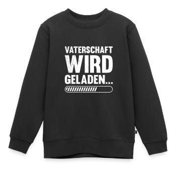 VATERSCHAFT WIRD GELADEN Lustiges - Kinder Premium Organic Sweatshirt - Schwarz - Vorne - AI Model Kid Female (0cm)