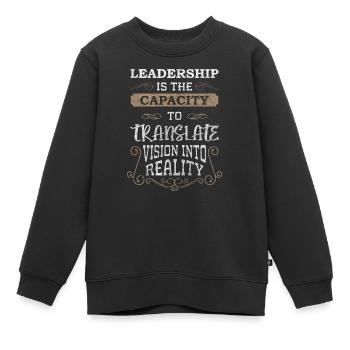 büro karriere angestellte - Kinder Premium Organic Sweatshirt - Schwarz - Vorne - AI Model Kid Female (0cm)
