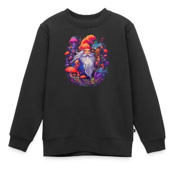 Mushroom Weihnachtsmann| Fantasy Pilze Natur Goa - Kinder Premium Organic Sweatshirt - Schwarz - Vorne - AI Model Kid Female (0cm)