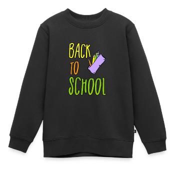 la rentrée scolaire - Sweat Premium enfant bio - noir - Devant - AI Model Kid Female (0cm)