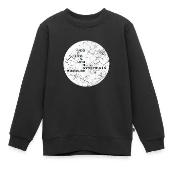 Synthesizer Techno Map - Kinder Premium Organic Sweatshirt - Schwarz - Vorne - AI Model Kid Female (0cm)