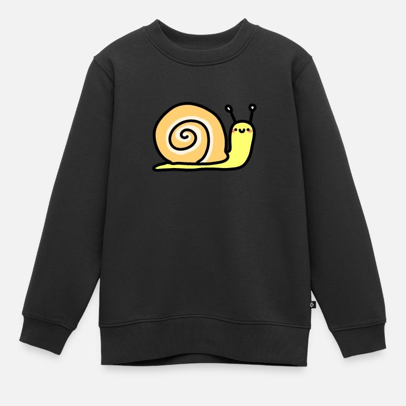 escargot mignon - Sweat Premium enfant bio - noir