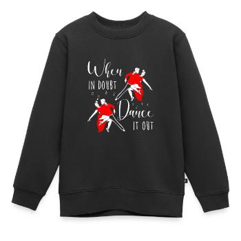 Danseuse de salsa Danseuse - Sweat Premium enfant bio - noir - Devant - AI Model Kid Female (0cm)