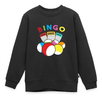 Bingo - Sweat Premium enfant bio - noir - Devant - AI Model Kid Female (0cm)