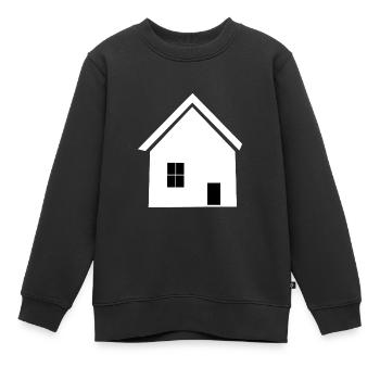 Home Houses Property - Kids Premium Organic Sweatshirt - black - Front - AI Model Kid Female (0cm)