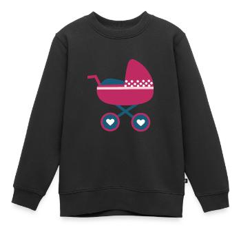 Famille biologique de bébé 2022 - Sweat Premium enfant bio - noir - Devant - AI Model Kid Female (0cm)