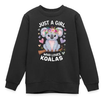 Koala Koala Koala Ours Koala Animal - Sweat Premium enfant bio - noir - Devant - AI Model Kid Female (0cm)