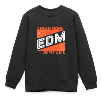 Ich brauche mehr EDM in meinem Leben Vibes - Kinder Premium Organic Sweatshirt - Schwarz - Vorne - AI Model Kid Female (0cm)