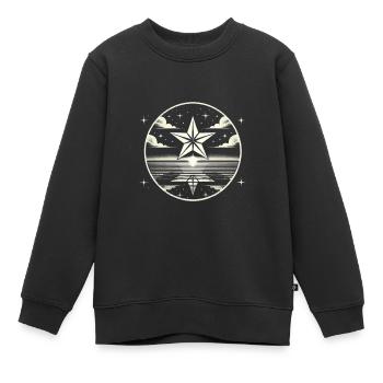 Celestial Body, Gift Idea, Starry Sky Comet L - Kids Premium Organic Sweatshirt - black - Front - AI Model Kid Female (0cm)