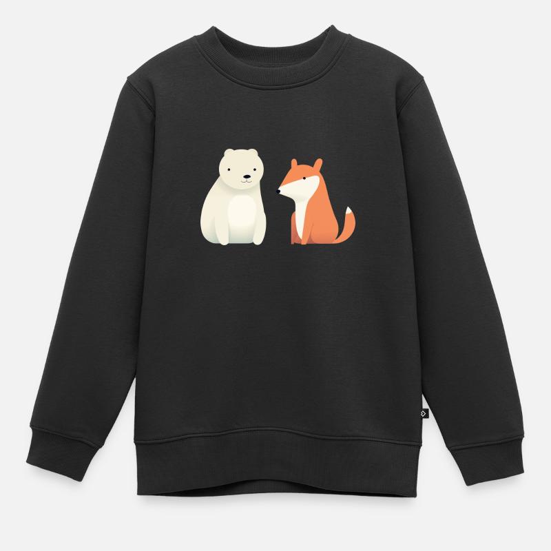 Cute Animal - Kinder Premium Organic Sweatshirt - Schwarz