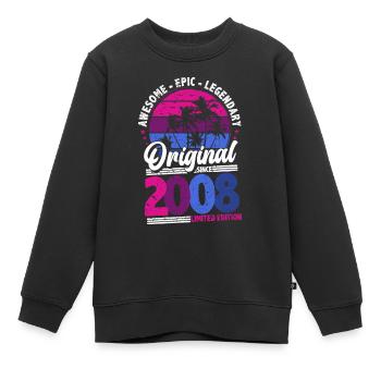 2008 geburtstag perspektive - Kinder Premium Organic Sweatshirt - Schwarz - Vorne - AI Model Kid Female (0cm)