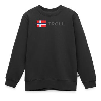 Troll - Kinder Premium Organic Sweatshirt - Schwarz - Vorne - AI Model Kid Female (0cm)