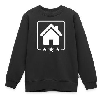 haus icon symbol - Kinder Premium Organic Sweatshirt - Schwarz - Vorne - AI Model Kid Female (0cm)