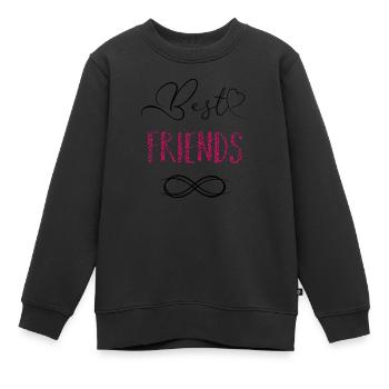 Meilleurs amis - Sweat Premium enfant bio - noir - Devant - AI Model Kid Female (0cm)