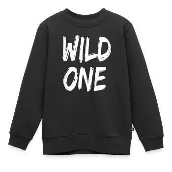 Kinder Wildes Kind Wild Child Wild One - Kinder Premium Organic Sweatshirt - Schwarz - Vorne - AI Model Kid Female (0cm)