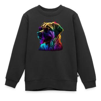 Chien de berger anatolien Chiens Berger d’Anatolie - Sweat Premium enfant bio - noir - Devant - AI Model Kid Female (0cm)